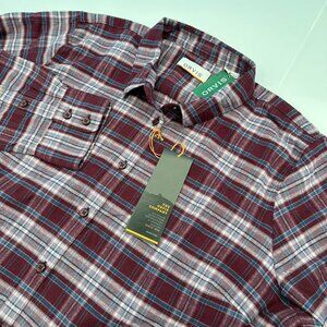 Orvis Women's Long Sleeve Tech Check MarinoWUL+ Flannel Shirt, Sangria Plaid